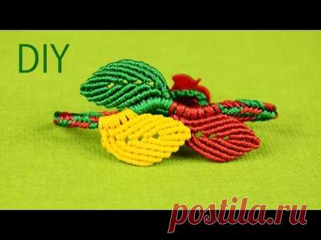 Macramé Leaf Bracelet - Tutorial - YouTube