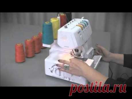 Brother 1034 D how to change serger / overlocker threads fast and easy