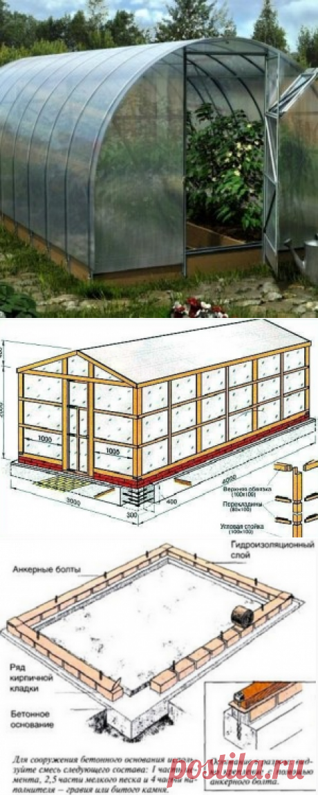 Как сделать парник из поликарбоната своими руками