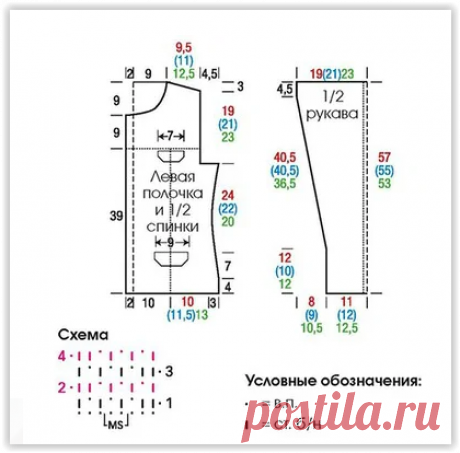 Стильные вязаные жакеты крючком с имитацией карманов + дополняющий модели вязаный шарф