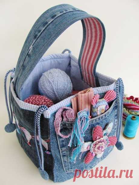 Bag from blue jeans...oh the ideas! | Denim