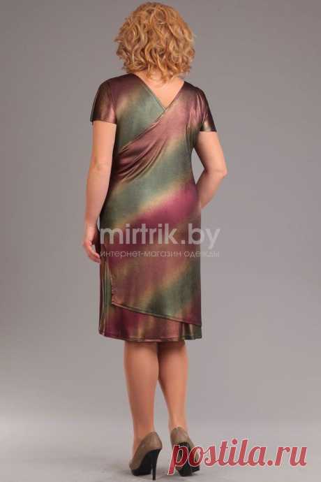 Купить Платья Ива 777 зеленый+лиловый в интернет-магазине размера 52, 54, 56, 58, 60, 62 | Швейная традиция