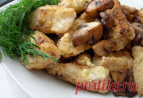 Филе трески в кляре с грибами » Рецепты с фотографиями, самые вкусные домашние рецепты!