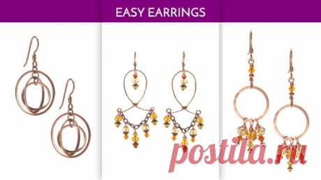 Autumn copper earrings - Facet Jewelry Making