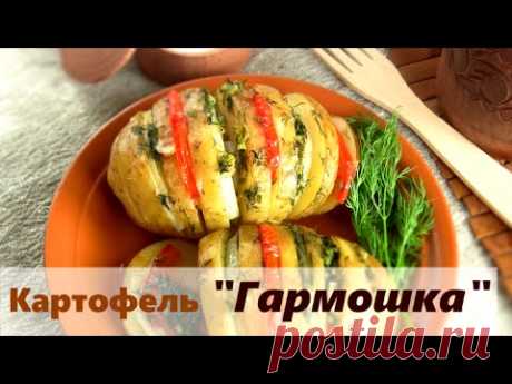 Картофель фаршированный /Картофель "Гармошка" с помидорами