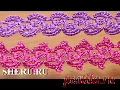 Crochet Braid Ribbon  How To Урок 31 Как связать шнур крючком