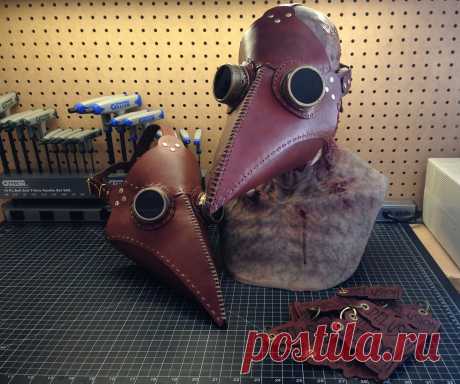 Leather Plague Doctor Mask Leather Plague Doctor Mask: For this project we are creating a pair of custom leather Plague Doctor masks.Quick history lesson:  During the bubonic plague in Medieval Europe cities would hire masked Plague Doctors to tend to the infected.  More information on Plague Doctors ca…
