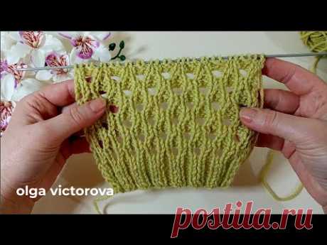 АЖУРНЫЙ УЗОР СПИЦАМИ 1129 Вязание Узоры спицами KNITTING PATTERNS