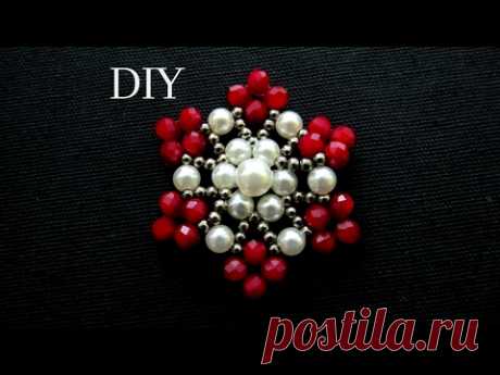 #DIY FLOR DE PÉROLAS E CRISTAIS