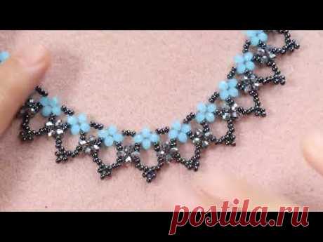 2 Rows rondolle crystal necklace elegant and easy beading tutorial