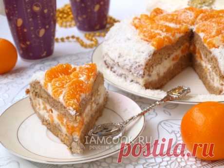 Торт с мандаринами — рецепт с фото
