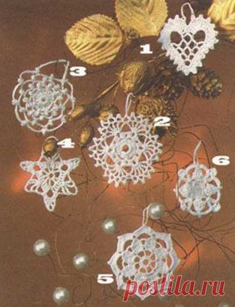 Вязание и вышивка, рукоделие - Волшебные палочки - Статьи: Снежинки, связанные крючком