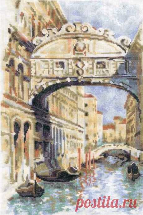 Вышивка «Венеция. Мост вздохов» | Скачать схему бесплатно