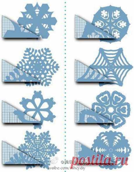 БУМАЖНЫЕ СНЕЖИНКИ СВОИМИ РУКАМИ: шаблоны.