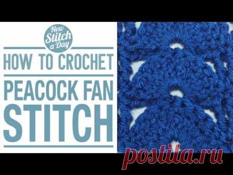 How to Crochet the Peacock Fan Stitch - YouTube