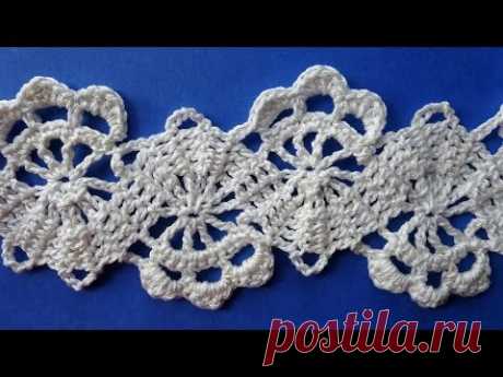 (158) How to Crochet Bruges Lace Tape Брюггское кружево крючком схемы вязания Вязание крючком 352 - YouTube