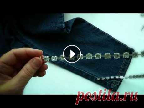 DIY  Ideas for your jeans | Вышивка: Идеи для ваших джинсов DIY Ideas for your jeans Material: Jeans Threads for beads fine needle Glue E-6000 or B-6000 Chain of rhinestones Decorative buttons Iron pendants Art...