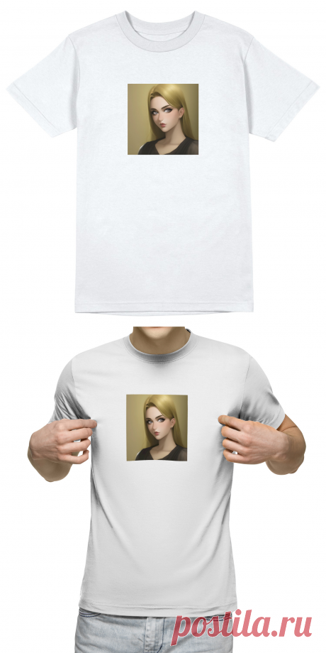 Мужская футболка «Aрт портрет» цвет белый - дизайнер принта Anstey