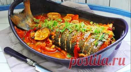 Рыба на подушке из овощей (Balık Buğulama)