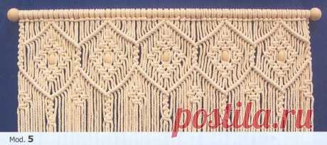 Mod 5 Cortina de macrame ancho 70 cm - mod5-70 - Cortinas de Macrame - Hogar - de Hamacamundi - Mod