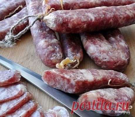 Вяленая колбаса в домашних условиях - пошаговый кулинарный рецепт с фото на Повар.ру