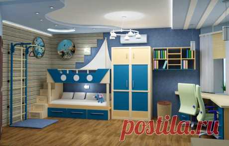 Создание интерьера детской комнаты для мальчика