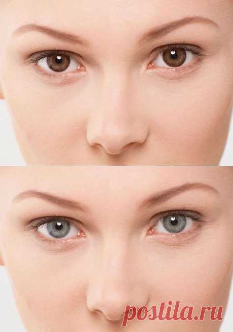 Два способа изменения цвета глаз