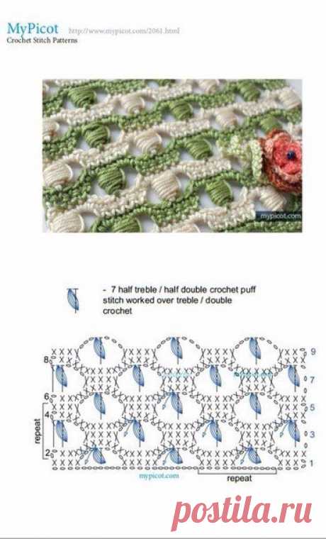 Узоры крючком - много