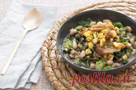 Салат из грибов и фасоли - пошаговый рецепт с фото на Повар.ру