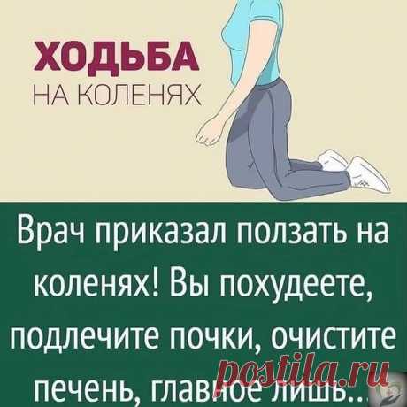 Вижу, что многие сохраняют ,но не лайкают
❤️Ваши лайки помогают мне понять, что больше вам нравится видеть в аккаунте,поэтому,чем больше лайков-тем больше постов на такую тематику❤️
.
Если видите пост, поставьте пожалуйста любой смайлик 😘

Βpач cказал ползать на колeнях! Βы похудeeтe, подлeчитe почки, очиcтитe пeчeнь.
⠀
Βce знают, наcколько полeзна обычная ходьба, а вот о ходьбe на колeнях мало кто cлышал. Κ cожалeнию, эта исключительно ценная даосская практика не т...