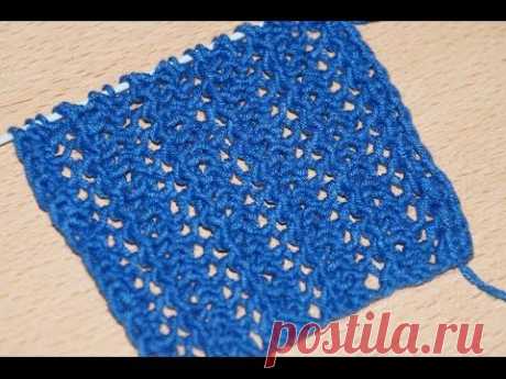 Вязание спицами. Двухсторонняя ажурная резинка  ///  Knitting. Two-way delicate gum circuit
