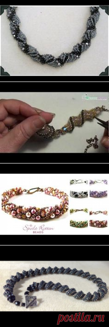 Cellini Spiral -  A &quot;How to &quot; video by Bronzepony Beaded Jewelry | videolar | Spiral, Beads and Youtube