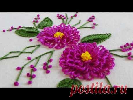 Hand Embroidery: Whipped Back Stitch/Loop Stitch - YouTube