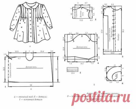 Выкройка детского платья для девочки от 1 до 12 лет: как сшить своими руками