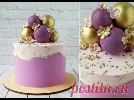 Двухцветный торт. Шоколадные сферы/Two-color cake. Chocolate Spheres