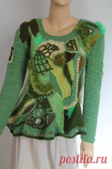 Crochet Sweater Unique Boho Chic Fairy Gypsy Pixie от levintovich
