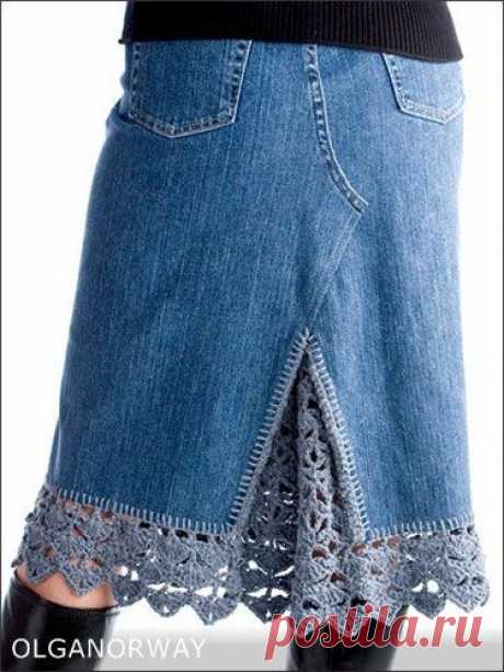 Две идеи как переделать джинсы в юбку