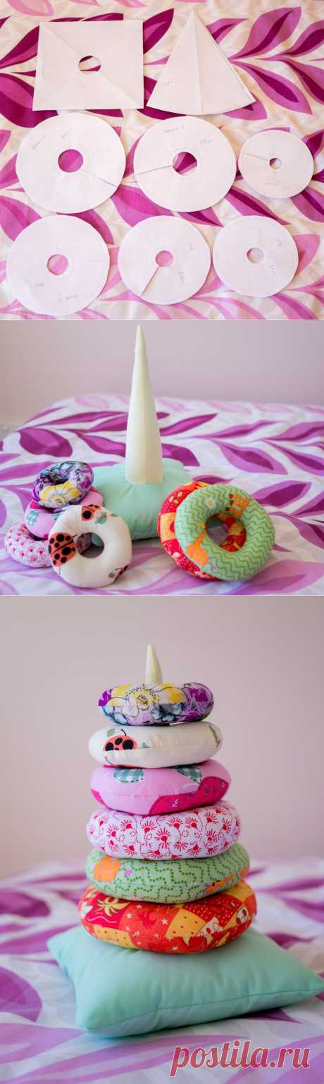 Twenty-first Century Lady: Fabric Baby Rings Tutorial