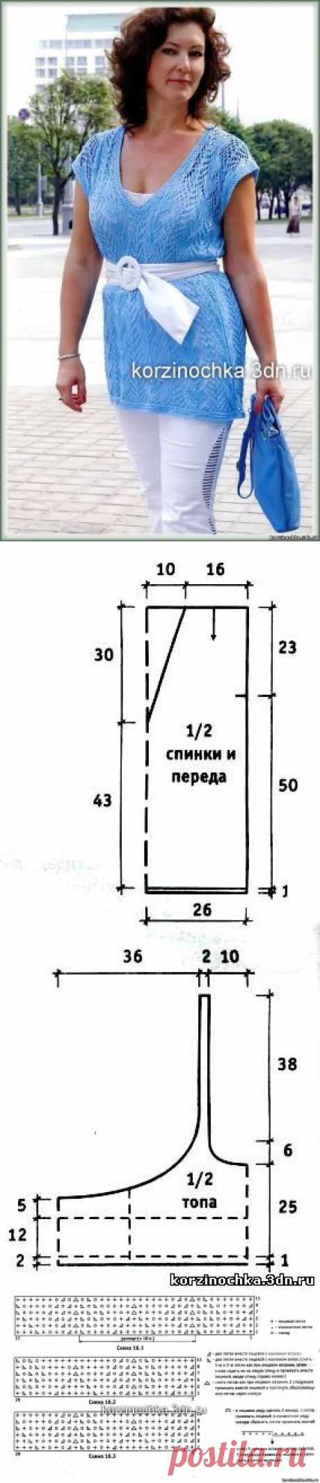 Вязаная туника с глубоким вырезом и базовый топ.