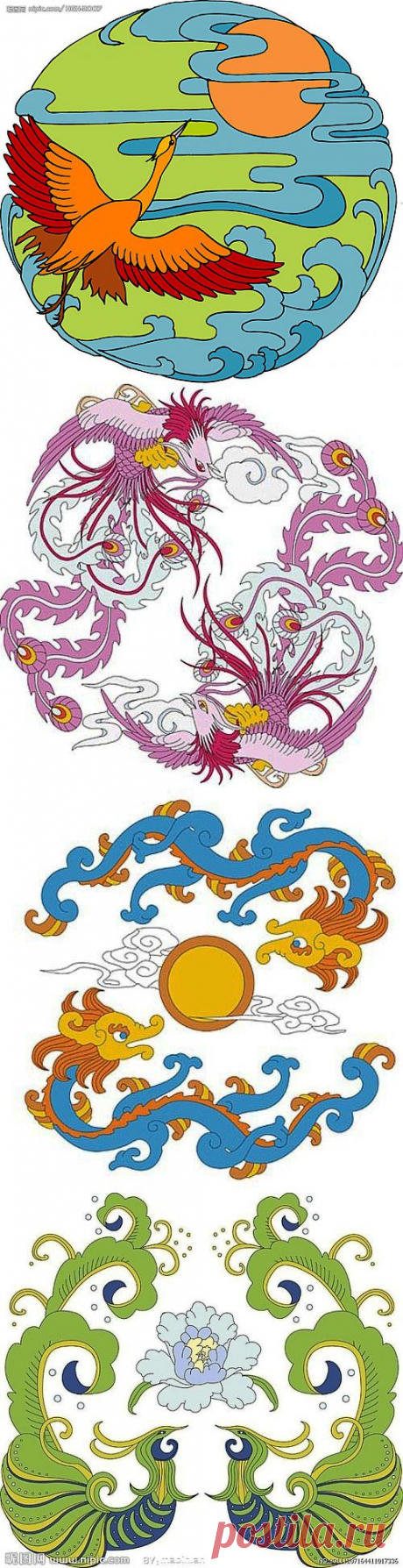 Шаблоны для росписи в китайском стиле.