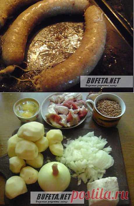 Домашняя колбаса с гречкой