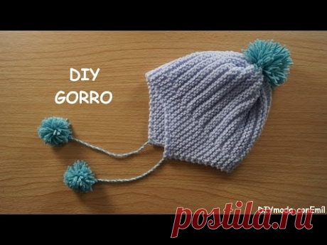 Gorro de bebé a dos agujas paso a paso