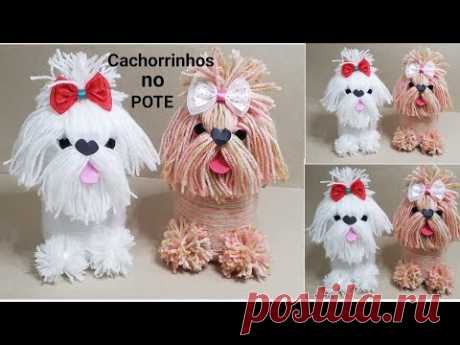 Cachorrinhos no Pote - fofos demais