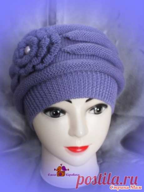. Женская шапочка на весну - Машинное вязание - Страна Мам