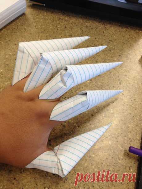 Оригами когти - простые схемы и советы как сделать когти из бумаги