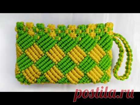 Tutorial Membuat Dompet Bermotif ketupat - YouTube