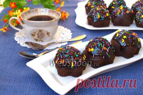 Постные шоколадные кексы с глазурью рецепт с фото, как приготовить на Webspoon.ru