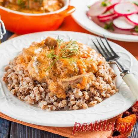 Гречка с курицей под томатным соусом с сыром - Просто о французской кухне