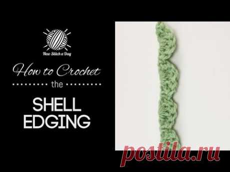 How to Crochet the Shell Edging Stitch - YouTube