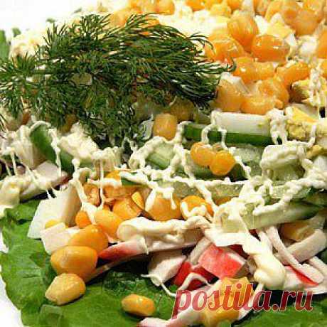 Салат из крабовых палочек и капусты рецепт – салаты